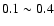 $0.1\sim0.4$