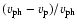 $(v_{\rm ph}-v_{\rm p})/v_{\rm ph}$