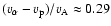 $(v_\alpha-v_{\rm
p})/v_{\rm A} \approx 0.29$