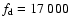 $f_{\rm d}=17~000$