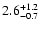 $\rm 2.6^{+1.2}_{-0.7}$