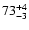 $\rm 73^{+4}_{-3}$