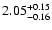 $\rm 2.05^{+0.15}_{-0.16}$