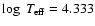 $\log~T_{\rm
eff}=4.333$