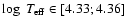 $\log~T_{\rm eff} \in [4.33;4.36]$