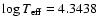 $\log T_{\rm eff} = 4.3438$