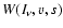 $W(I_{\nu },v,s)$