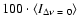 $100\cdot \left\langle I_{\Delta\nu~=~0}\right\rangle$