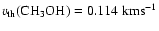 $v_{\rm th}({\rm CH_3OH}) = 0.114 ~{\rm km s}^{-1}$