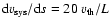 ${\rm d}v_{\rm sys}/{\rm d}s = 20~v_{\rm th}/L$