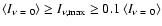 $\left<I_{\nu~=~0}\right>\geq I_{\rm\nu ,max} \geq 0.1\left<I_{\nu~=~0}\right>$