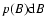 $p(B) {\rm d}B$