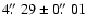 $4\hbox{$.\!\!^{\prime\prime}$ }29 \pm 0\hbox{$.\!\!^{\prime\prime}$ }01$