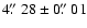 $4\hbox{$.\!\!^{\prime\prime}$ }28 \pm 0\hbox{$.\!\!^{\prime\prime}$ }01$