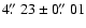 $4\hbox{$.\!\!^{\prime\prime}$ }23 \pm 0\hbox{$.\!\!^{\prime\prime}$ }01$
