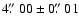 $4\hbox{$.\!\!^{\prime\prime}$ }00 \pm 0\hbox{$.\!\!^{\prime\prime}$ }01$