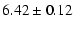 $\displaystyle 6.42\pm 0.12$