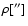 $\rho ['']$