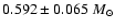 $0.592\pm 0.065~M_{\odot}$
