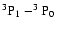 $\rm {^{3}P_{1}-^{3}P_{0}}$