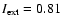 $I_{\rm ext}= 0.81$