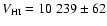 $V_{\rm HI}= 10~239\pm62$
