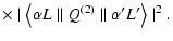 $\displaystyle \times \mid
\left\langle \alpha L \parallel Q^{(2)}\parallel \alpha 'L' \right\rangle \mid ^2 .$