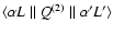 $ \langle \alpha L \parallel Q^{(2)}\parallel \alpha '
L' \rangle$