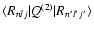 $\langle R_{nlj}\vert Q^{(2)}\vert R_{n'l'j'}\rangle$
