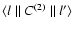 $ \langle l \parallel C^{(2)} \parallel l' \rangle $