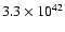 $3.3\times 10^{42}$