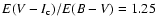 $E(V-I_{\rm c})/E(B-V)=1.25$