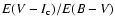 $E(V-I_{\rm c})/E(B-V)$