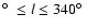 ${\hbox{$^\circ$ }} \le l \le 340{\hbox{$^\circ$ }}$