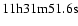 $\rm 11 h 31 m 51.6 s$
