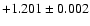 $+1.201\pm0.002$