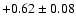 $+0.62 \pm 0.08$