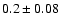 $0.2\pm0.08$