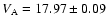 $V_{\rm {\tiny {A}}}=
17.97\pm0.09$