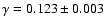 $\gamma=
0.123\pm0.003$
