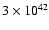 $3\times 10^{42}$