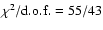 $\chi^2/\rm {d.o.f.}=
55/43$