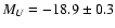 $M_U = -18.9 \pm 0.3$