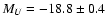$M_U = -18.8 \pm 0.4$