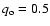 $q_{\rm o}=0.5$