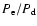 $P_{\rm e}/P_{\rm d}$