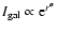 $I_{\rm gal}\propto {\rm e}^{r^{\alpha}}$