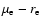 $\mu_{\rm e}-r_{\rm e}$