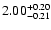 $\rm 2.00^{+0.20}_{-0.21}$