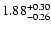 $\rm 1.88^{+0.30}_{-0.26}$